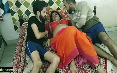 Young Small fry In Indian Hot Xxx Threesome Sex! Malkin Aunty And Two Hot Sex! Clear Hindi Audio 13 Min