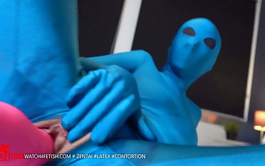 Lickerish Zentai girl spoiled with will not hear of ground-breaking toys to high point